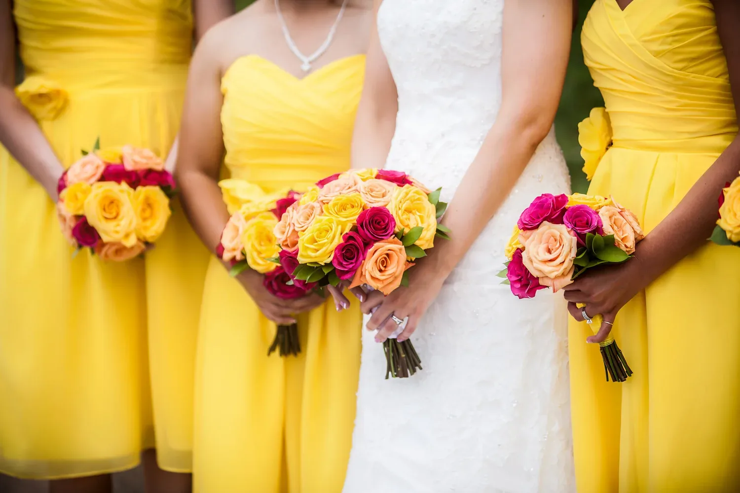 Bridesmaids Flowers by Abbott's Weddings